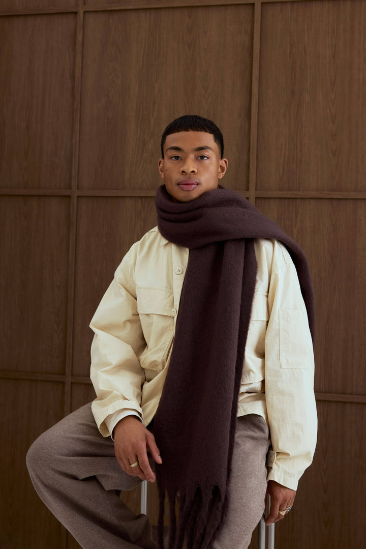 The Reykjavik Scarf - 100% Recycled - Ground Coffee - FW25