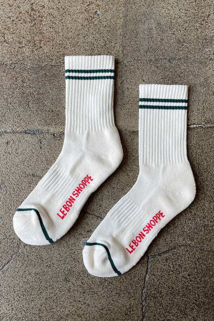 Boyfriend Socks: Parchment