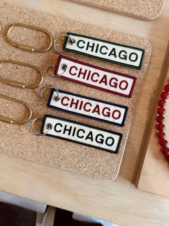 Chicago Embroidered Keychains