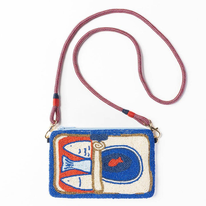 Leila Sardine Bead Clutch w/ Strap