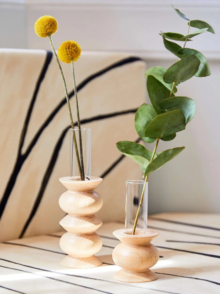 Totem Wooden Bud Vase
