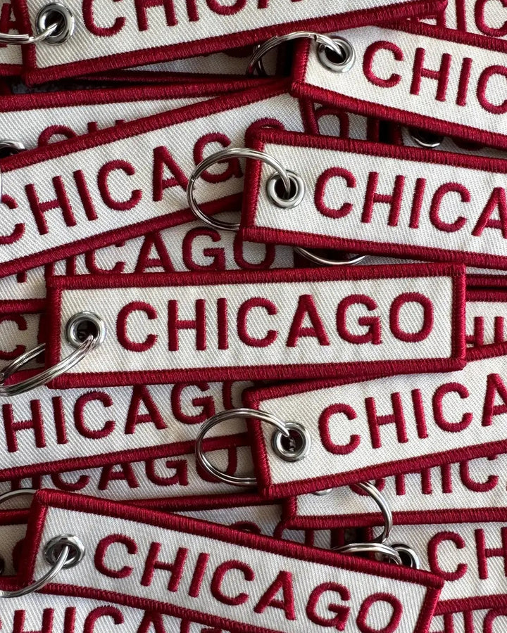 Chicago Embroidered Keychains