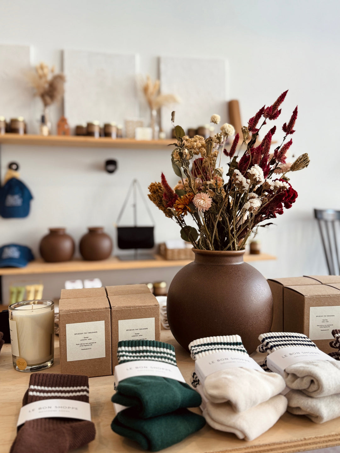 Brown Round Vase