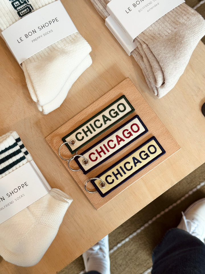 Chicago Embroidered Keychains