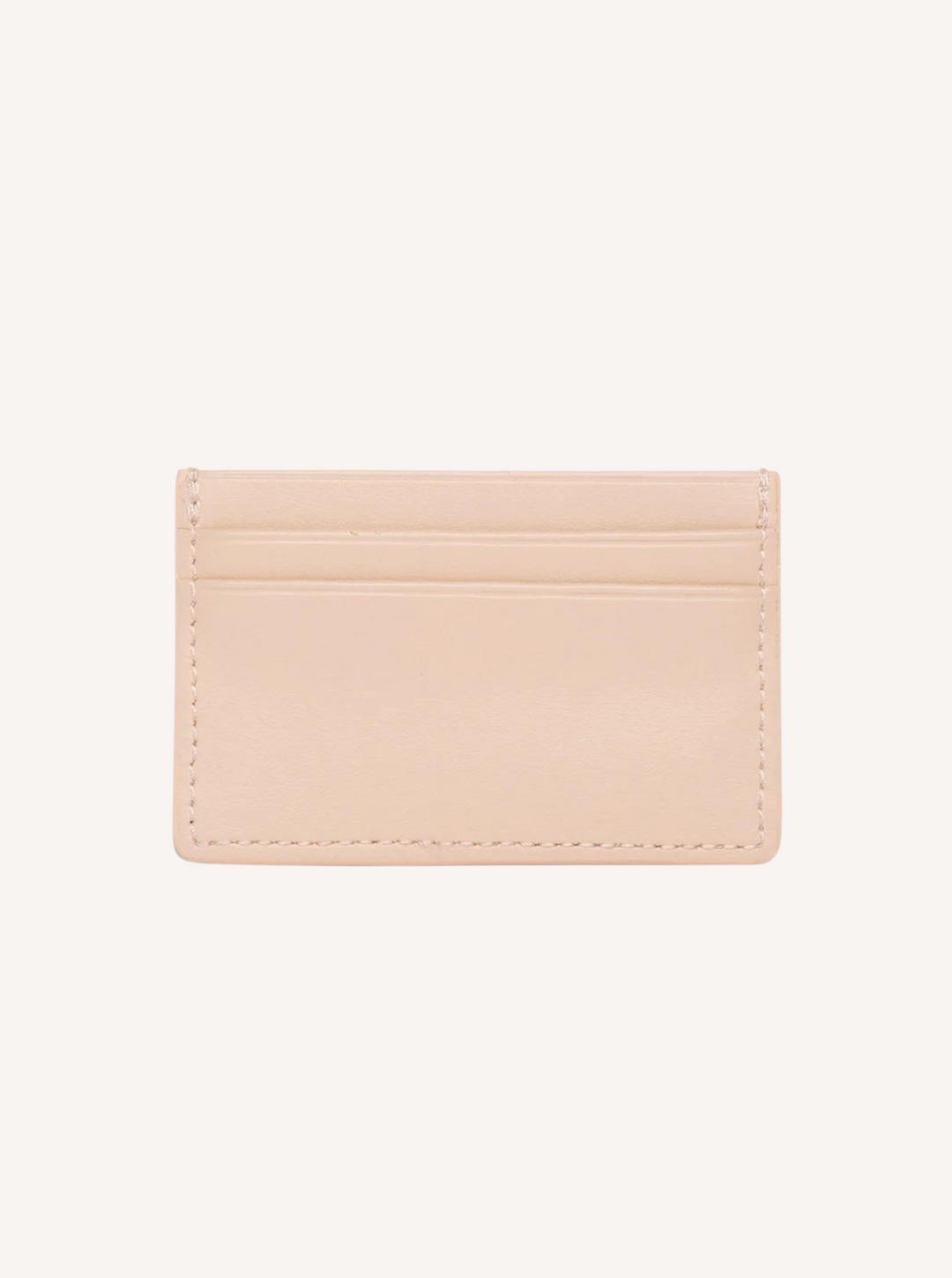Ela Apple Leather Card Holder - Nude