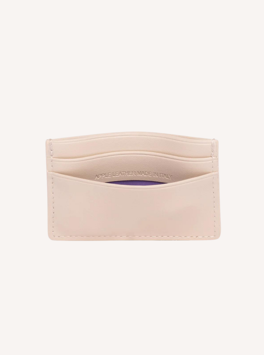 Ela Apple Leather Card Holder - Nude